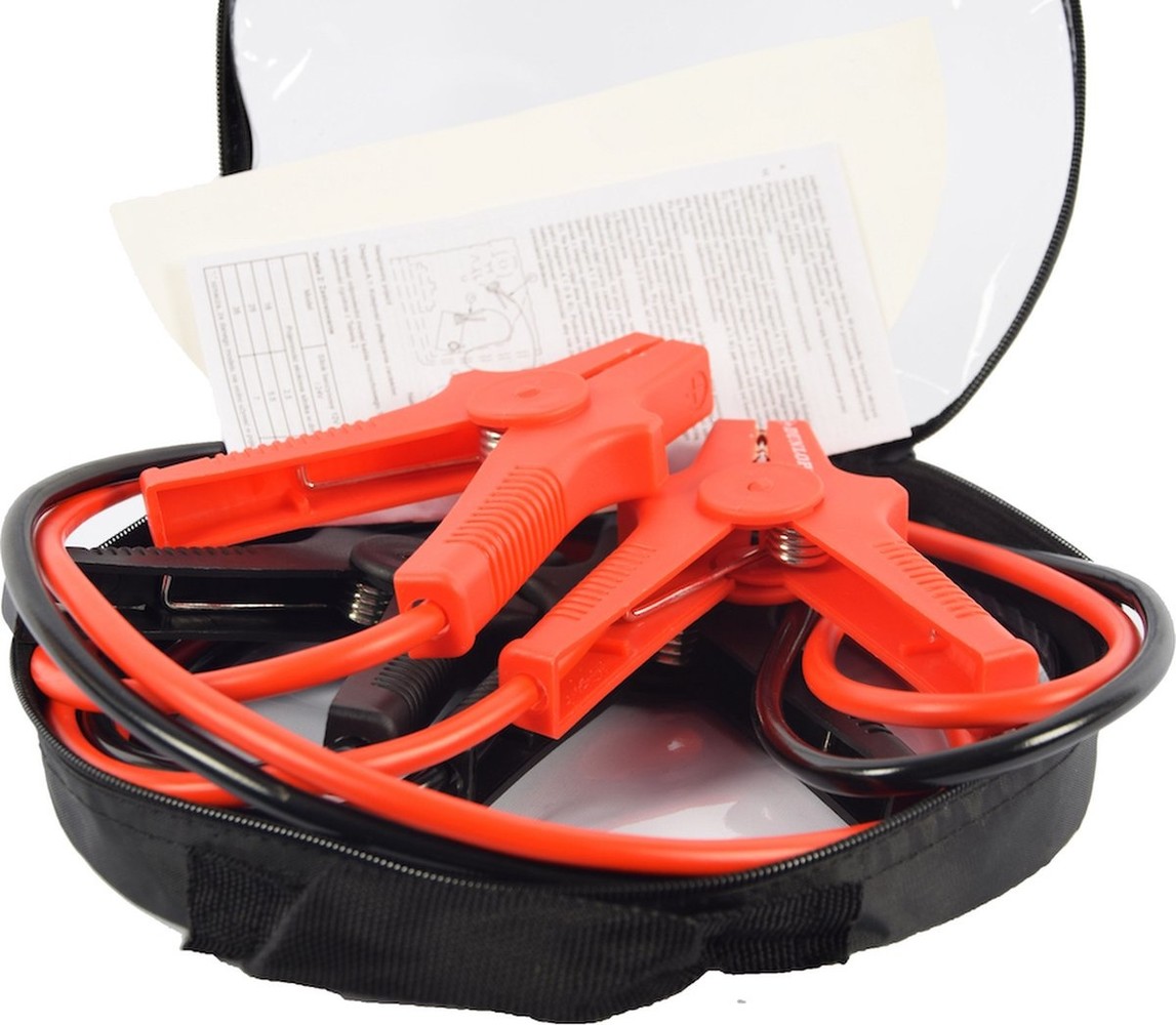 Merkloos Starter cable 220 Ampere with storage bag (12V/24V)