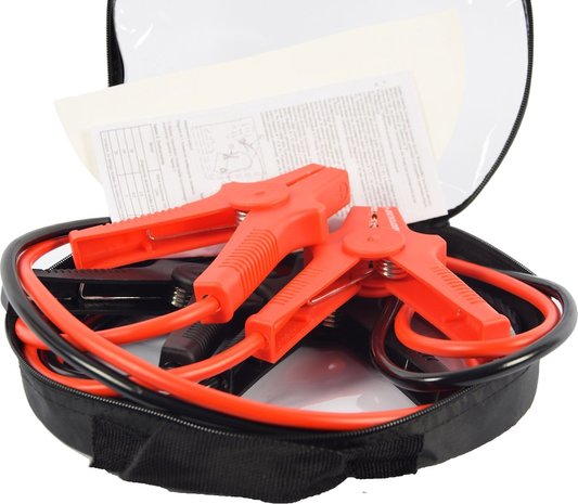Merkloos Starter cable 220 Ampere with storage bag (12V/24V)