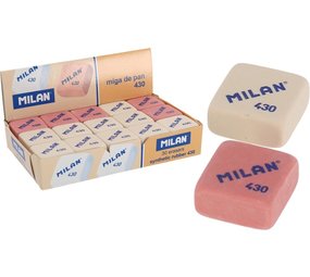 Merkloos 30 Erasers - The Classic MILAN Rubber Eraser |Soft Eraser | Erasers | Crafts | 2.8 x 2.8 x 3 cm White,Pink Merkloos 30 Erasers - The Classic MILAN Rubber Eraser |Soft Eraser | Erasers | Crafts | 2.8 x 2.8 x 3 cm White,Pink