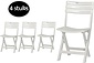 4 Stuks witte kunststof klapstoelen voor binnen of buiten | Wit | Tuinstoel | Bistrostoel | Balkonstoel | Opvouwbaar Campingstoel  | 46 cm x 41 cm x 78 cm 4 Stuks witte kunststof klapstoelen voor binnen of buiten | Wit | Tuinstoel | Bistrostoel | Balkonstoel | Opvouwbaar Campingstoel  | 46 cm x 41 cm x 78 cm