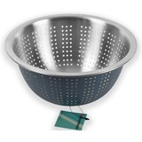 Discountershop Small kitchen colander stainless steel - blue 24 cm Discountershop Small kitchen colander stainless steel - blue 24 cm