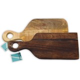 Discountershop Set van 2 Handgemaakte mango hout snijplank - kaasplank - snijplank - serveerschaal - houten dienblad - hakblok Discountershop Set van 2 Handgemaakte mango hout snijplank - kaasplank - snijplank - serveerschaal - houten dienblad - hakblok