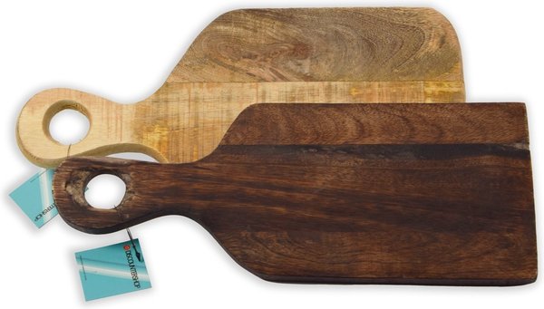Discountershop Set of 2 Handmade mango wood cutting board - cheese board - cutting board - serving dish - wooden tray - chopping block Discountershop Set of 2 Handmade mango wood cutting board - cheese board - cutting board - serving dish - wooden tray - chopping block