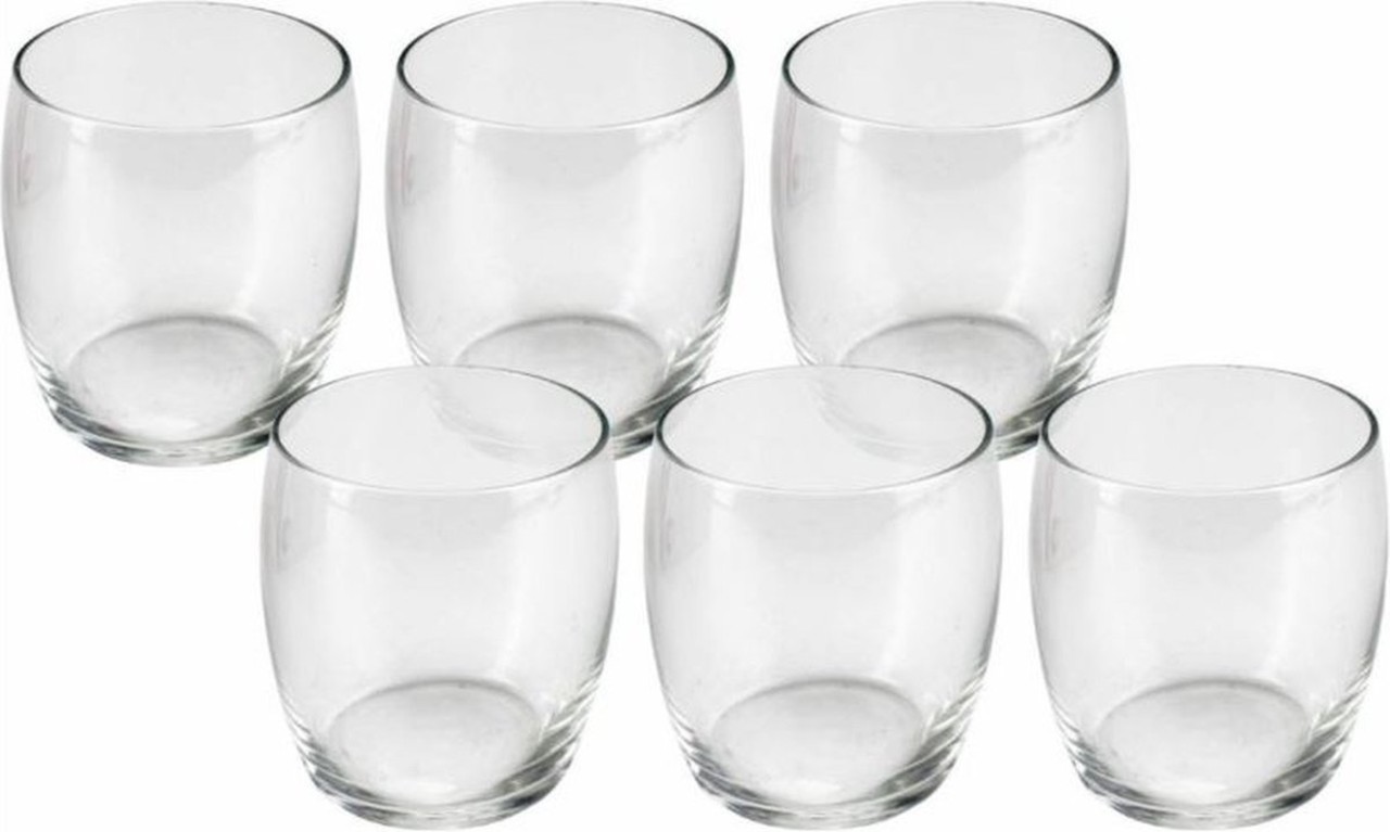Merkloos Drinking Glasses 6 Pieces In The Pack - 390ml Water Glasses - Chic WaterGlasses/JuiceGlasses (Set Of 6) Merkloos Drinking Glasses 6 Pieces In The Pack - 390ml Water Glasses - Chic WaterGlasses/JuiceGlasses (Set Of 6)