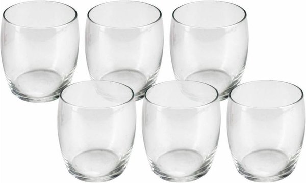 Merkloos Drinking Glasses 6 Pieces In The Pack - 390ml Water Glasses - Chic WaterGlasses/JuiceGlasses (Set Of 6) Merkloos Drinking Glasses 6 Pieces In The Pack - 390ml Water Glasses - Chic WaterGlasses/JuiceGlasses (Set Of 6)