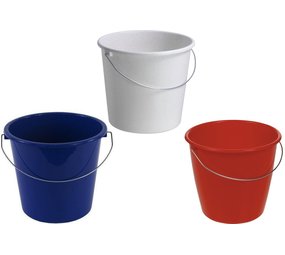 Discountershop 3 Piece bucket Sturdy household buckets - 10 liter construction bucket, bucket with handle, harvest bucket, cleaning bucket, water bucket, cement bucket, mortar bucket Discountershop 3 Piece bucket Sturdy household buckets - 10 liter construction bucket, bucket with handle, harvest bucket, cleaning bucket, water bucket, cement bucket, mortar bucket