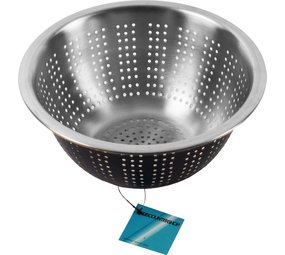 Discountershop Kleine Keuken vergiet rvs - Zwart 24 cm Discountershop Kleine Keuken vergiet rvs - Zwart 24 cm