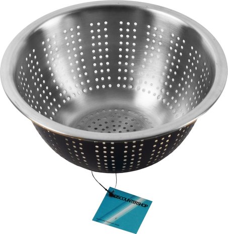 Discountershop Kleine Keuken vergiet rvs - Zwart 24 cm Discountershop Kleine Keuken vergiet rvs - Zwart 24 cm