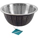 Discountershop Small Kitchen colander stainless steel - Black 24 cm Discountershop Small Kitchen colander stainless steel - Black 24 cm