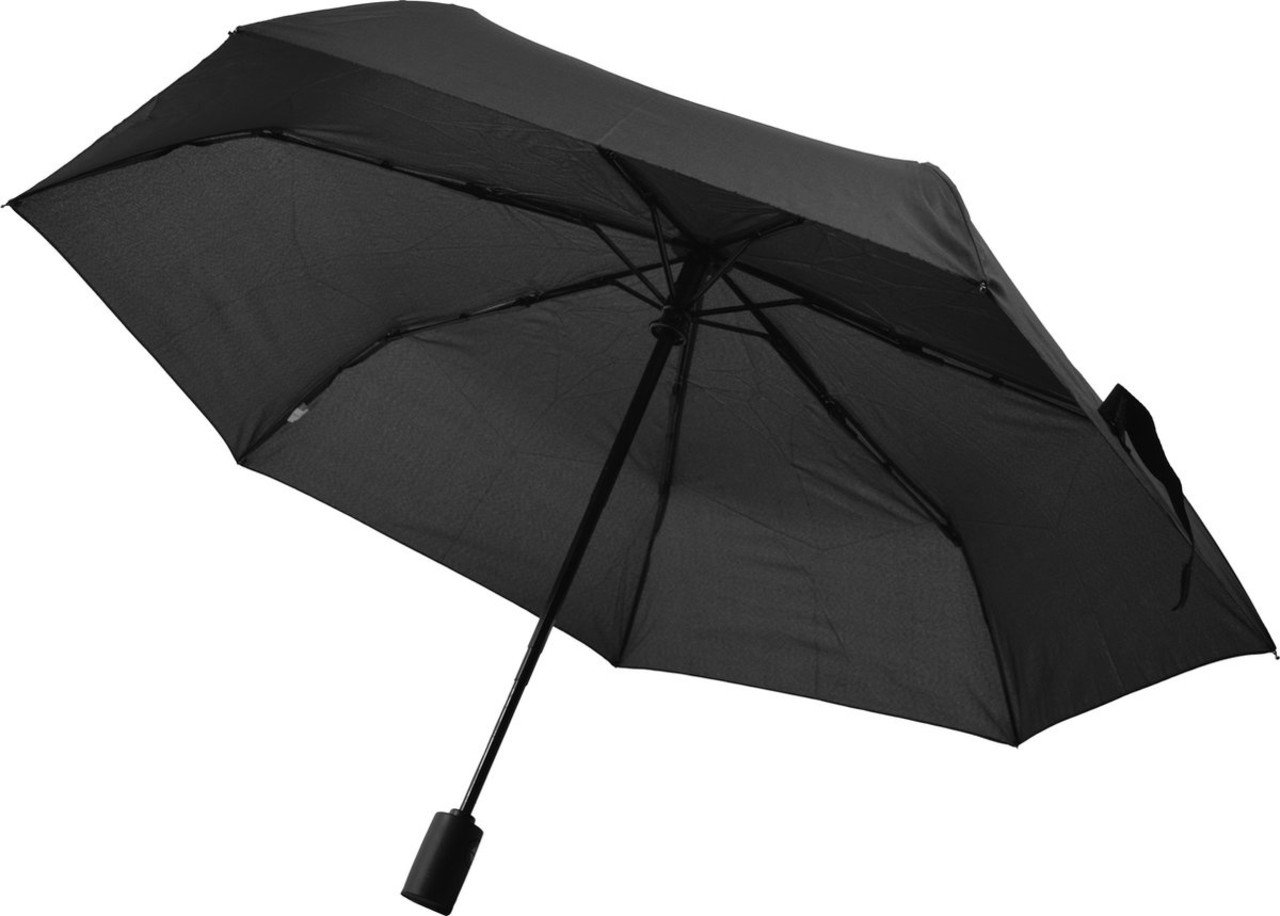 Discountershop 16x Automatic Storm Umbrella - Umbrella - Automatic, Foldable & Windproof up to 70 - 80 km p/h - Ø 95 cm - 7 panels - Double Layer - Black
