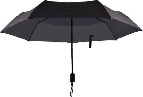 Discountershop 16x Automatic Storm Umbrella - Umbrella - Automatic, Foldable & Windproof up to 70 - 80 km p/h - Ø 95 cm - 7 panels - Double Layer - Black
