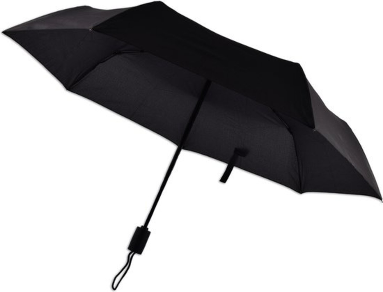Discountershop 16x Automatic Storm Umbrella - Umbrella - Automatic, Foldable & Windproof up to 70 - 80 km p/h - Ø 95 cm - 7 panels - Double Layer - Black