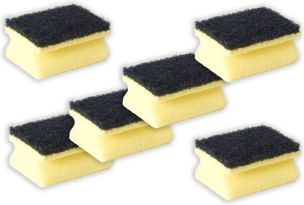 Merkloos 6x stuks schuursponzen / schuursponsjes met handgreep - 9 x 6.5 cm - sponzen / schoonmaakartikelen / reinigingsartikelen Merkloos 6x stuks schuursponzen / schuursponsjes met handgreep - 9 x 6.5 cm - sponzen / schoonmaakartikelen / reinigingsartikelen