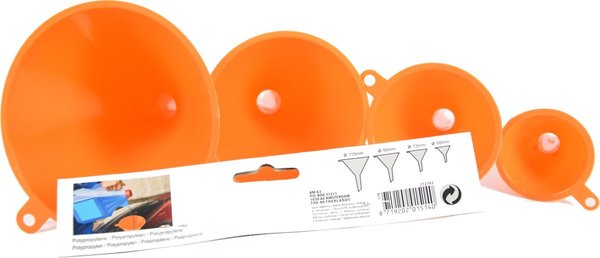 Merkloos Funnel Set - Funnel Oil, Acid and Fuel Resistant (50mm75mm95mm115mm) 4 X 4 Pieces - Copy Merkloos Funnel Set - Funnel Oil, Acid and Fuel Resistant (50mm75mm95mm115mm) 4 X 4 Pieces - Copy