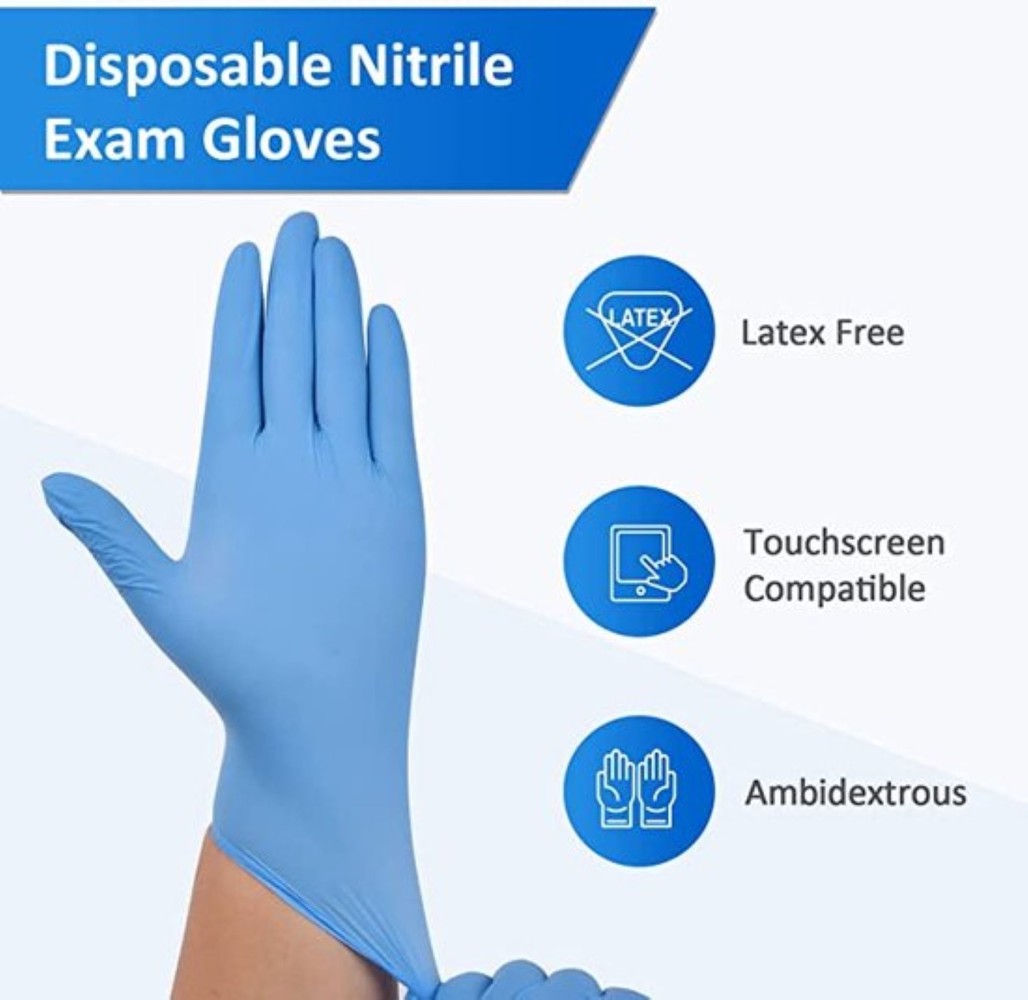 Discountershop 200 stuks nitril handschoenen synthetische onderzoekshandschoenen van vinyl - poedervrije, latexvrije, wegwerphandschoenen voor medisch gebruik, voedselbereiding en reiniging - Hoogwaardige en veelzijdige bescherming - MAAT XL Discountershop 200 stuks nitril handschoenen synthetische onderzoekshandschoenen van vinyl - poedervrije, latexvrije, wegwerphandschoenen voor medisch gebruik, voedselbereiding en reiniging - Hoogwaardige en veelzijdige bescherming - MAAT XL