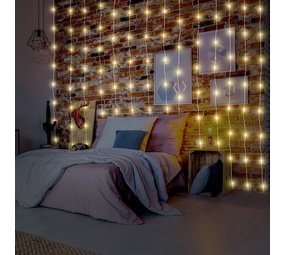 Discountershop Light curtain | Light vorhang | warm white | +8 functions | curtain lighting 200 led| 190x100cm Discountershop Light curtain | Light vorhang | warm white | +8 functions | curtain lighting 200 led| 190x100cm