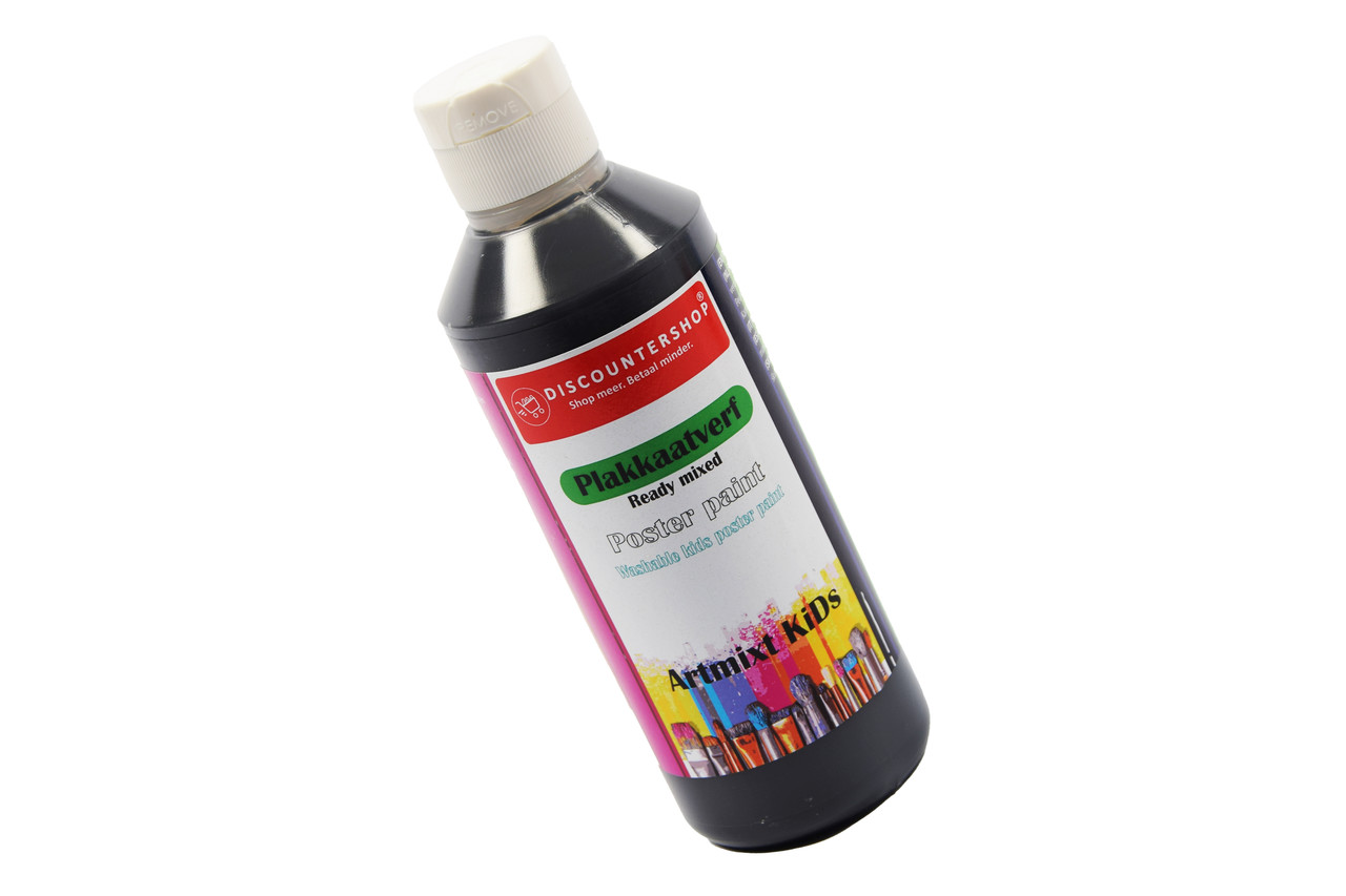 Discountershop Plakkaatverf Discountershop - Plakkaatverf Basic waterbasis 250 ML - Plakkaatverf kinderen - Zwart Discountershop Plakkaatverf Discountershop - Plakkaatverf Basic waterbasis 250 ML - Plakkaatverf kinderen - Zwart