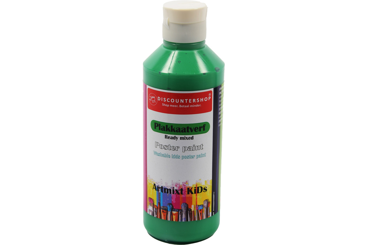 Discountershop Plakkaatverf Discountershop - Plakkaatverf Basic waterbasis 250 ML - Plakkaatverf kinderen - Groen Discountershop Plakkaatverf Discountershop - Plakkaatverf Basic waterbasis 250 ML - Plakkaatverf kinderen - Groen