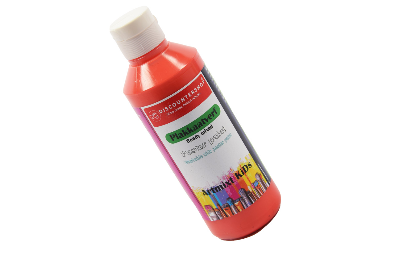 Discountershop Plakkaatverf Discountershop - Plakkaatverf Basic waterbasis 250 ML - Plakkaatverf kinderen - Rood Discountershop Plakkaatverf Discountershop - Plakkaatverf Basic waterbasis 250 ML - Plakkaatverf kinderen - Rood