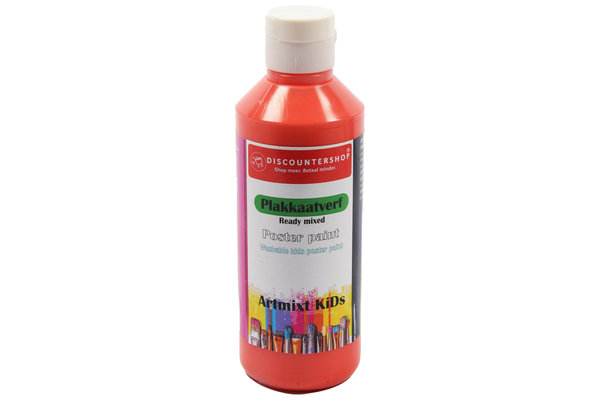 Discountershop Posterpaint Discountershop - Posterpaint Basic water based 250 ML - Posterpaint children - Red Discountershop Posterpaint Discountershop - Posterpaint Basic water based 250 ML - Posterpaint children - Red