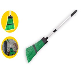 Discountershop Tuinbezem uitschuifbaar 29 X 3 X 136 CM - Bezem met telescopische steel - Groen Zilver - verstelbare steel - tuinartikelen - bezems - schoonmaakspullen Discountershop Tuinbezem uitschuifbaar 29 X 3 X 136 CM - Bezem met telescopische steel - Groen Zilver - verstelbare steel - tuinartikelen - bezems - schoonmaakspullen