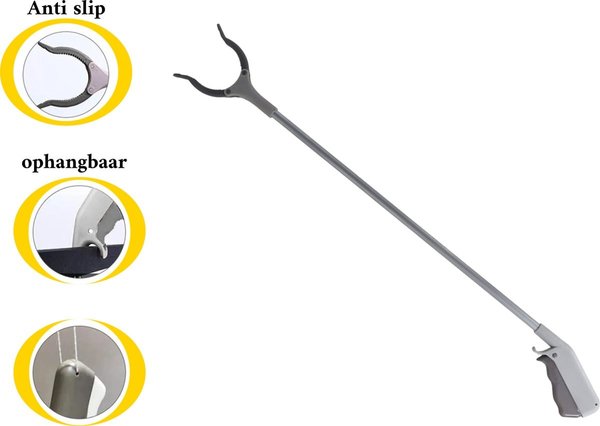 Merkloos Grabber Stick Rubbish Picker - 67 cm - Grey