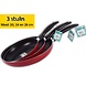 Discountershop 3x Koekenpan Set met Antiaanbaklaag - Rood - Zonder Deksel Discountershop 3x Koekenpan Set met Antiaanbaklaag - Rood - Zonder Deksel
