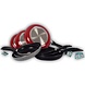 Discountershop 3x Koekenpan Set met Antiaanbaklaag - Rood - Zonder Deksel Discountershop 3x Koekenpan Set met Antiaanbaklaag - Rood - Zonder Deksel