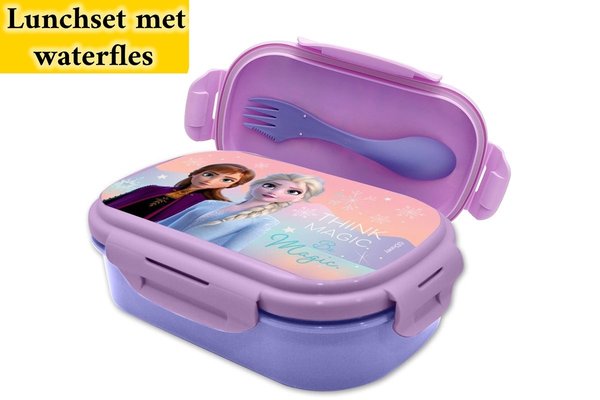 Kids Toys Insulated School 3D Lunch Box with Water Bottle (Frozen 2)