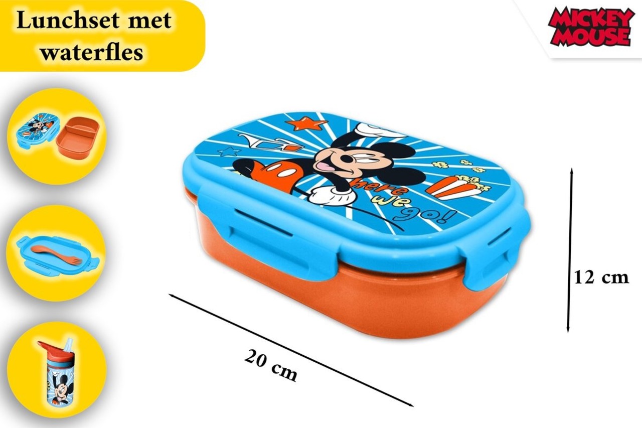 Disney Mickey Mouse Lunch set - lunch box and water bottle 400 ml