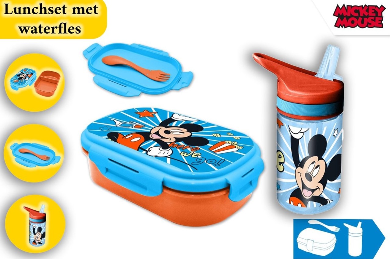 Disney Mickey Mouse Lunch set - lunch box and water bottle 400 ml