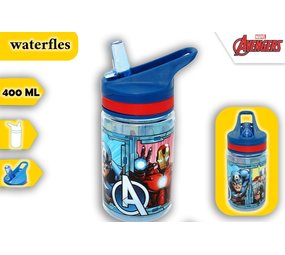 Disney Avengers drinkfles Tritan 400 ML - Kinderen waterfles met rietje Disney Avengers drinkfles Tritan 400 ML - Kinderen waterfles met rietje