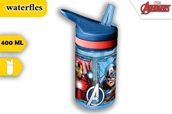 Disney Avengers water bottle Tritan 400 ML - Children's water bottle with straw