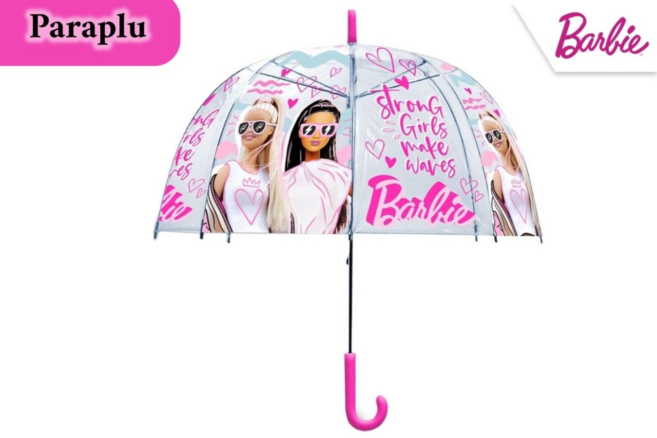 Disney Kinderparaplu Barbie 40 cm - Paraplu kind - Transparant Paraplu