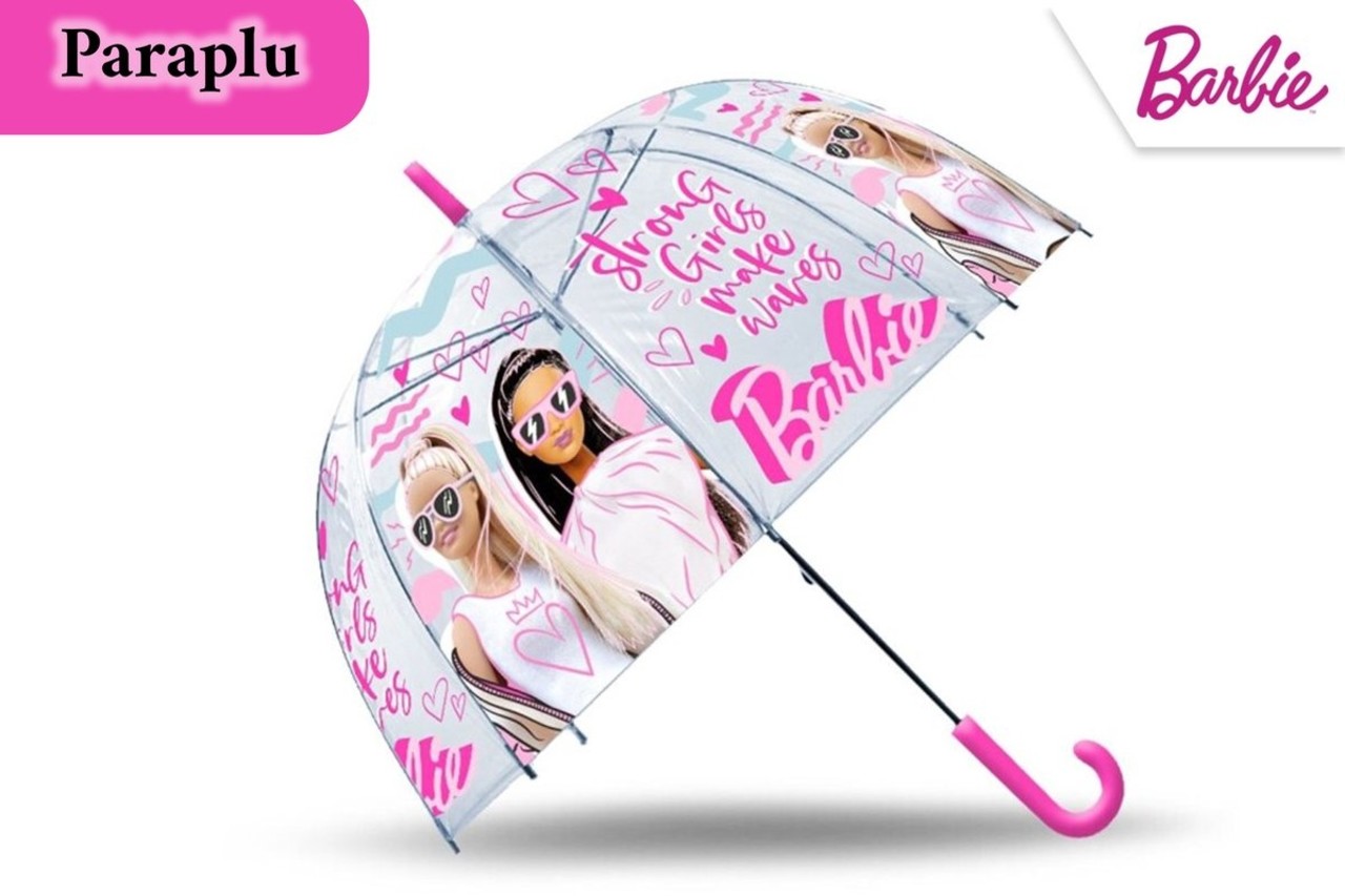 Disney Kinderparaplu Barbie 40 cm - Paraplu kind - Transparant Paraplu