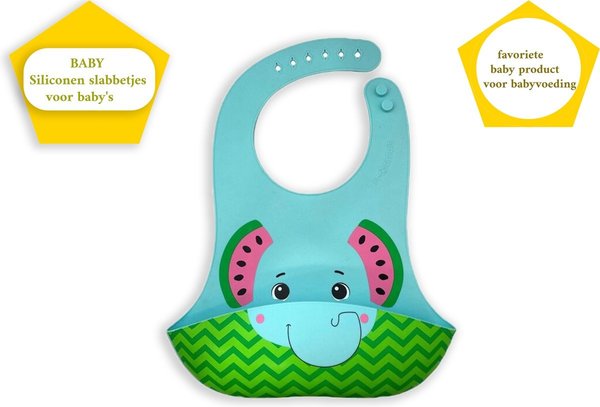 Merkloos Waterproof Silicon Bib with Bowl - Spoon and Fork Set - BPA-free Sippy Cup