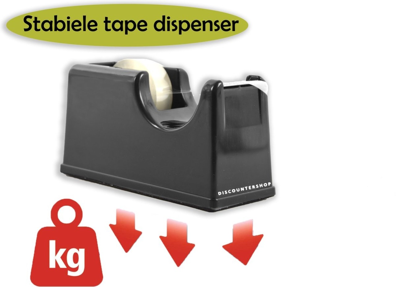Discountershop Plakbandhouder – Zwart – Inclusief 6 Rollen Plakband - Kantoorbenodigdheden Online Discountershop Plakbandhouder – Zwart – Inclusief 6 Rollen Plakband - Kantoorbenodigdheden Online