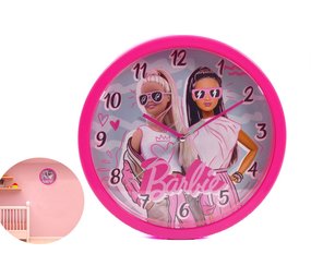 Barbie Kinder Wandklok Barbie 25 cm - Roze - Easy Learning Diameter Barbie Kinder Wandklok Barbie 25 cm - Roze - Easy Learning Diameter