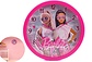Kinder Wandklok Barbie 25 cm - Roze - Easy Learning Diameter Kinder Wandklok Barbie 25 cm - Roze - Easy Learning Diameter