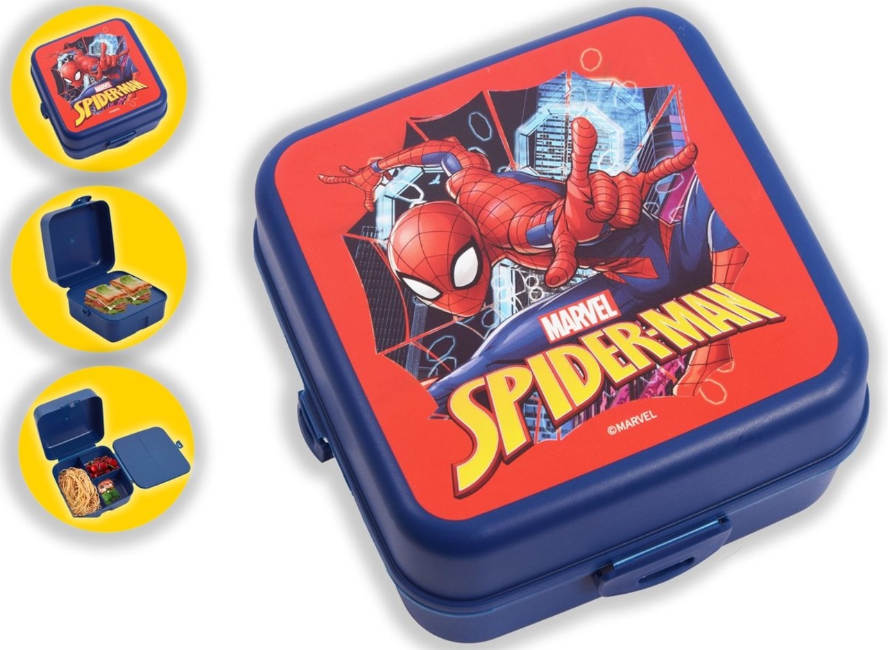Spiderman Broodtrommel - Lunchbox voor met 4