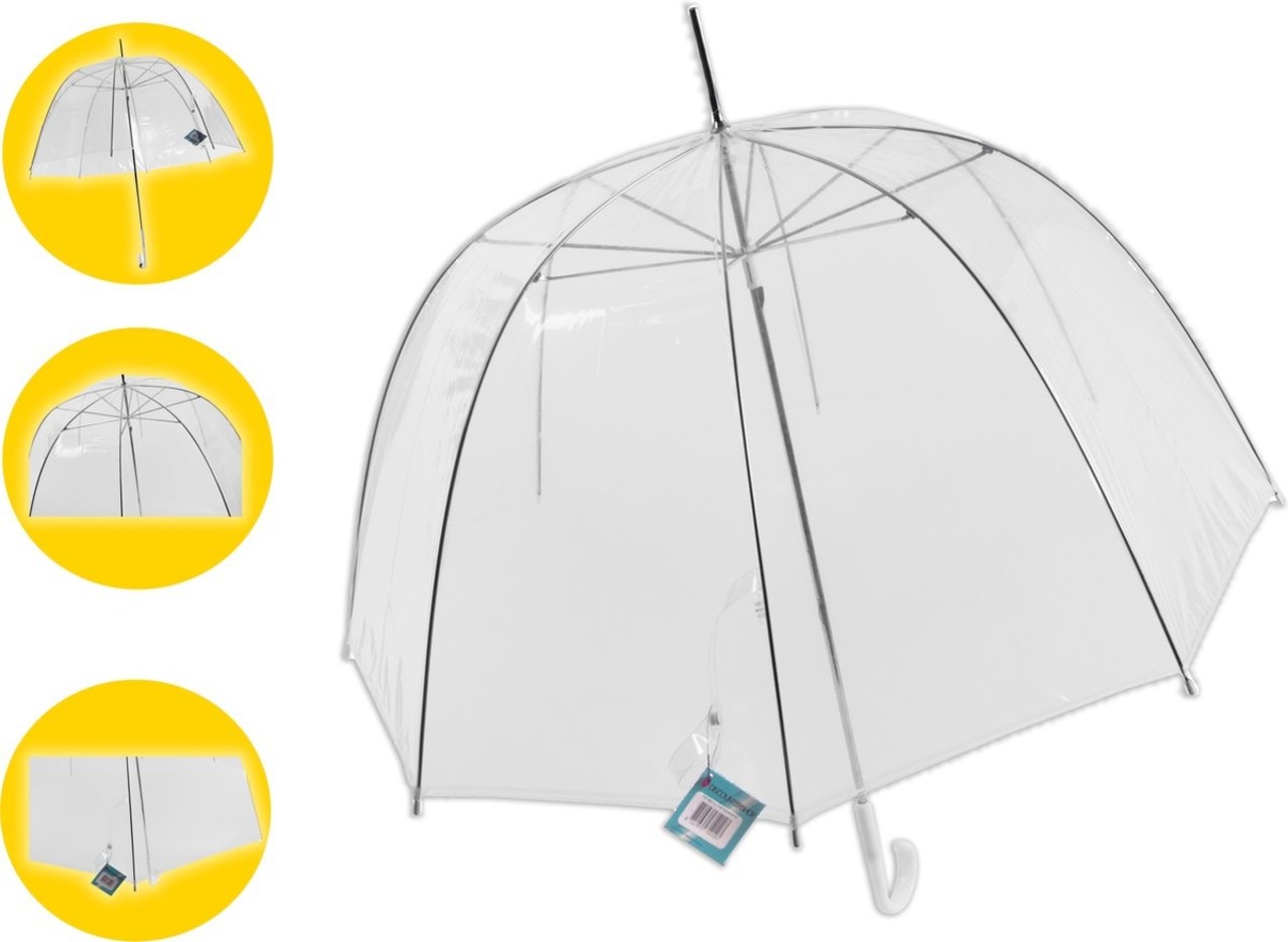 Discountershop Transparent Dome Umbrella - 17 Piece Value Pack - 75cm Clear Bridal Umbrella - Windproof & Strong Discountershop Transparent Dome Umbrella - 17 Piece Value Pack - 75cm Clear Bridal Umbrella - Windproof & Strong
