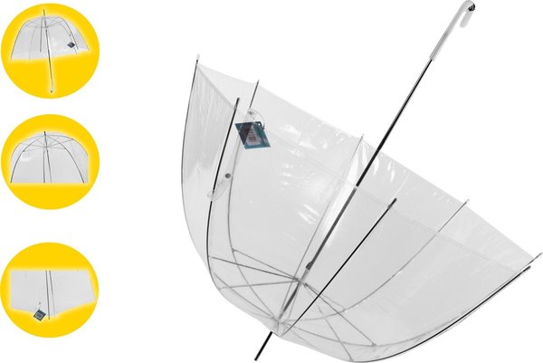 Discountershop  Trouwparaplu Bruiloft 18 stuks Voordelpak - 75 cm Doorzichtige Paraplu - Winddichte & Sneeuwbestendig