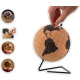 Merkloos Cork globe with metal stand - Diameter 15 cm - Cork globe with colored push pins - Rotatable globe Cork - Educational world map - Durable stainless steel base Easy to rotate - Keep track of the trips - Stylish decor Merkloos Cork globe with metal stand - Diameter 15 cm - Cork globe with colored push pins - Rotatable globe Cork - Educational world map - Durable stainless steel base Easy to rotate - Keep track of the trips - Stylish decor