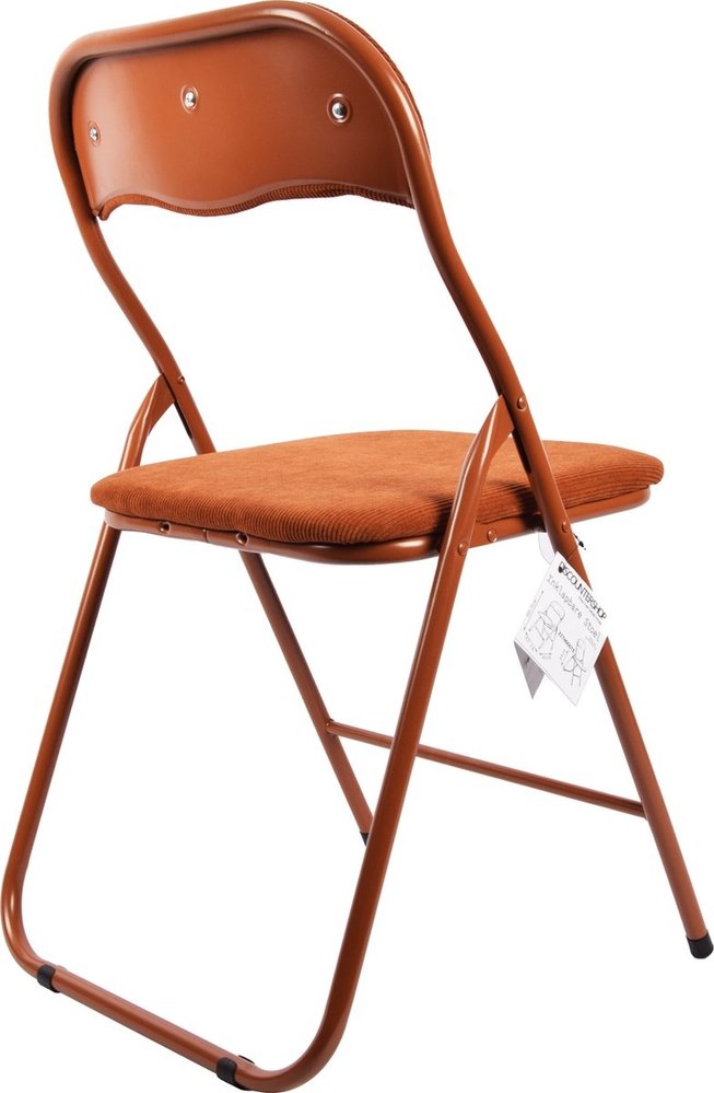 Discountershop Premium Folding Chair Seat height 43 cm - Buy Velvet Folding Chair - Party Chair Camel