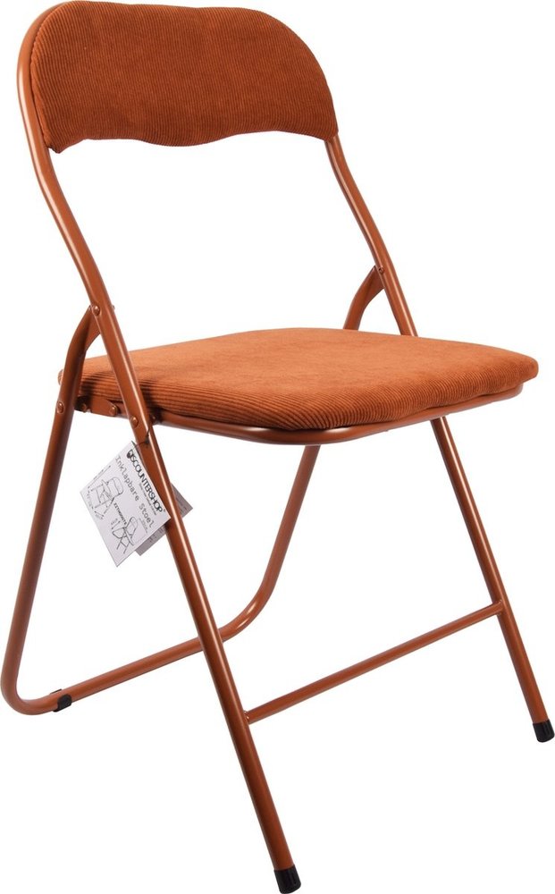 Discountershop Premium Folding Chair Seat height 43 cm - Buy Velvet Folding Chair - Party Chair Camel