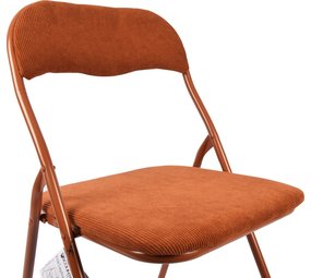 Discountershop Premium Klapstoel Zithoogte 43 cm - Velvet Klapstoel Kopen - Partystoel Camel