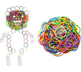 Discountershop 200 stuks elastiekjes rubber met verschillende maten - kleine elastiekjes Bulk elastisch breed geld elastiekjes Houder voor briefpapier Thermostabiliteit Elastiekjes Sterke elastische bandlus Kantoorbenodigdheden (veelkleurig)