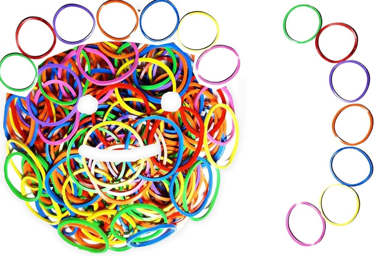 Discountershop 200 stuks elastiekjes rubber met verschillende maten - kleine elastiekjes Bulk elastisch breed geld elastiekjes Houder voor briefpapier Thermostabiliteit Elastiekjes Sterke elastische bandlus Kantoorbenodigdheden (veelkleurig)