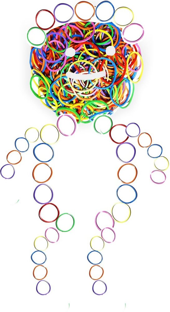 Discountershop 200 stuks elastiekjes rubber met verschillende maten - kleine elastiekjes Bulk elastisch breed geld elastiekjes Houder voor briefpapier Thermostabiliteit Elastiekjes Sterke elastische bandlus Kantoorbenodigdheden (veelkleurig)
