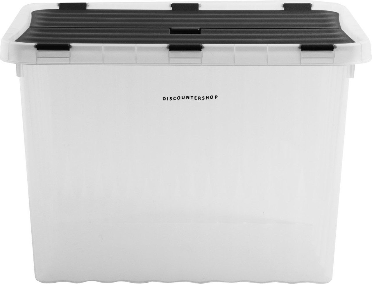 Discountershop Opbergbox  met Deksel 15L - Kunststof -  39x26x26 cm -  Transparant Discountershop Opbergbox  met Deksel 15L - Kunststof -  39x26x26 cm -  Transparant